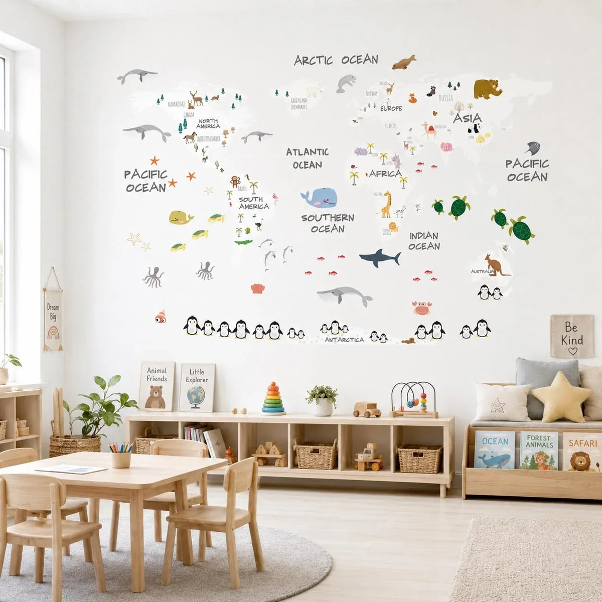 World Map Rug for Kids: Washable, Safe & Easy to Clean