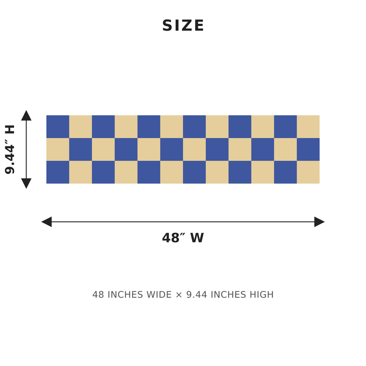 Checkerboard Peel and Stick Wallpaper Border | Fabric Wall Decal