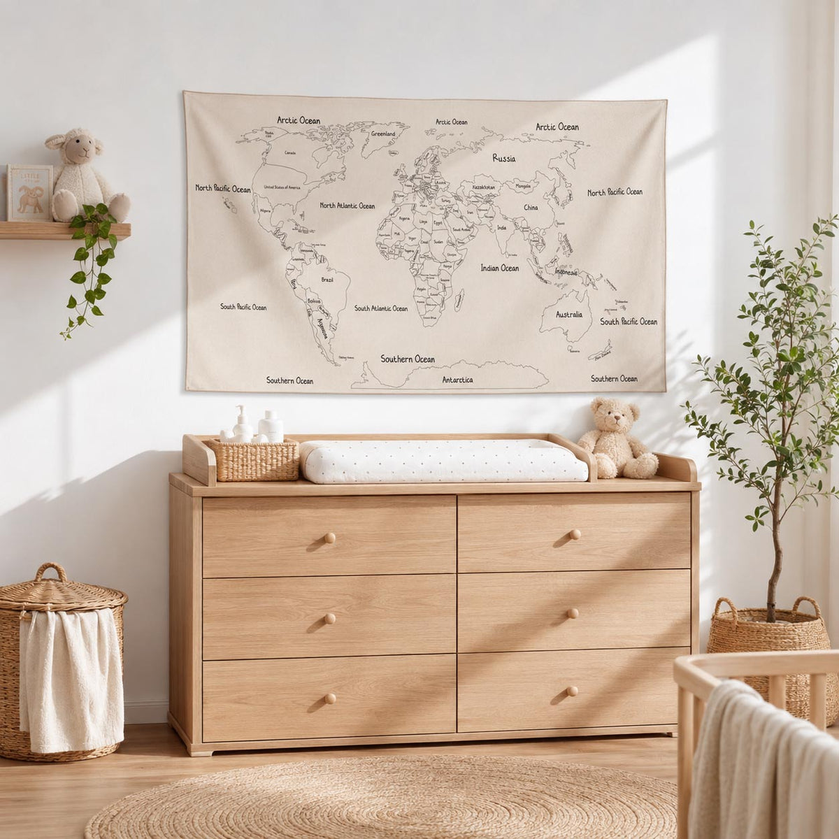 Around the World Map Wall Decor product image 3 by Dos Junior