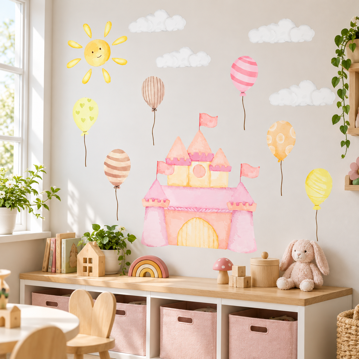 Fairy Rainbow Fabric Wall Decals
