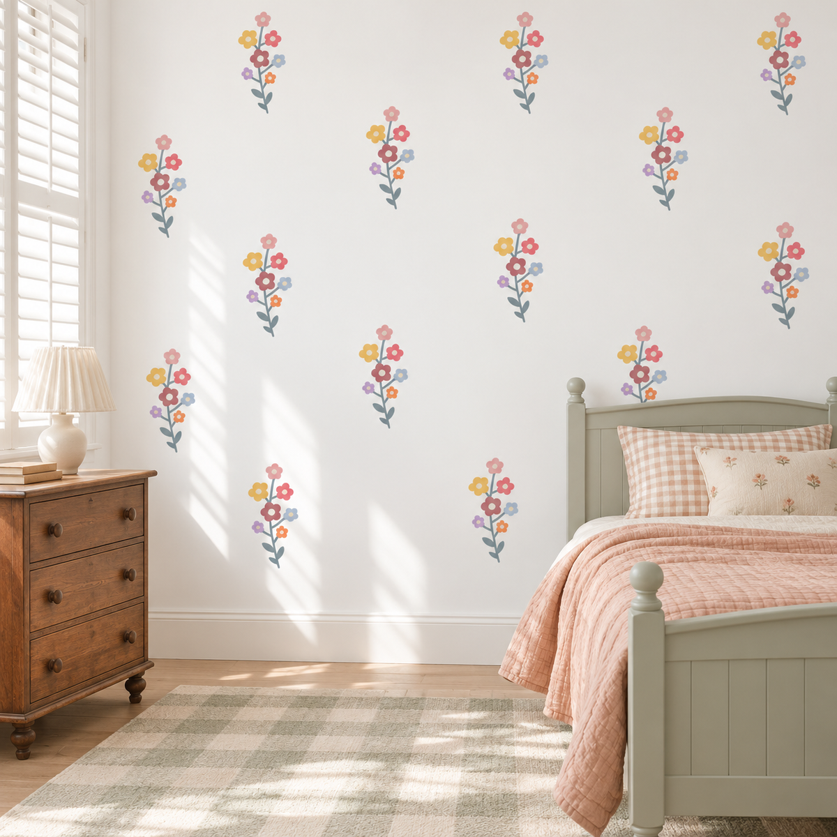 Wildflower Peel and Stick Fabric Wall Decals | Love