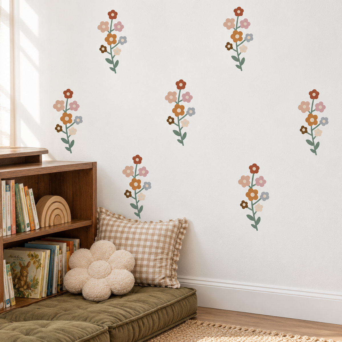 Wildflower Peel and Stick Fabric Wall Decals | Boho