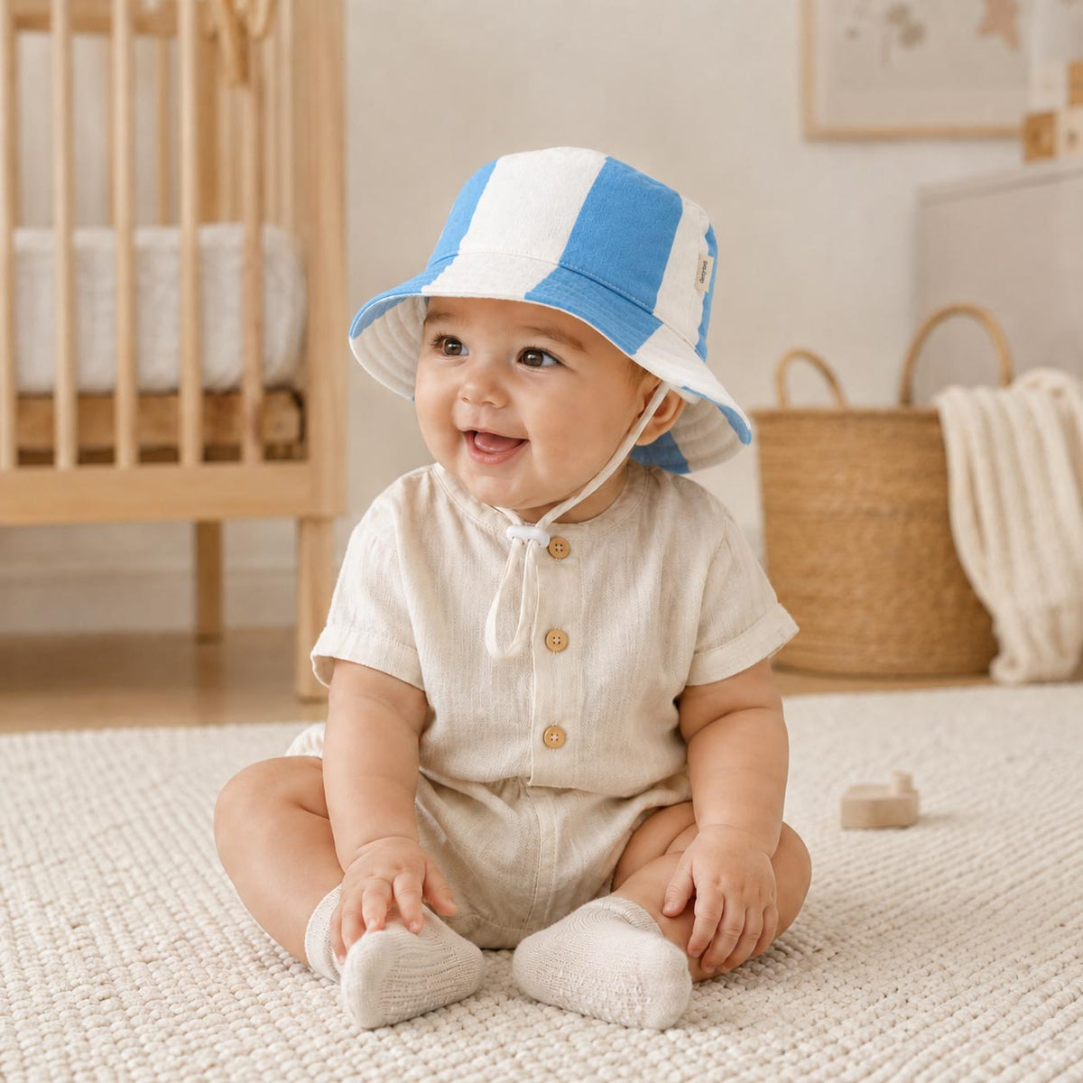 Blue Stripe Baby Hat product image 5 by Dos Junior