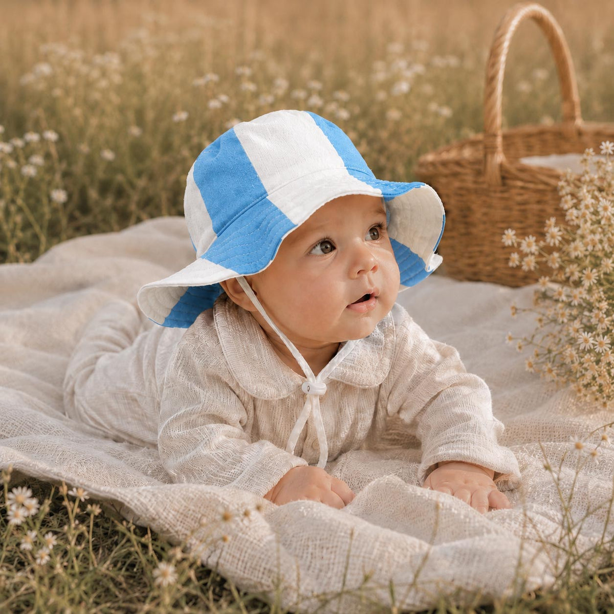 Blue Stripe Baby Hat product image 3 by Dos Junior