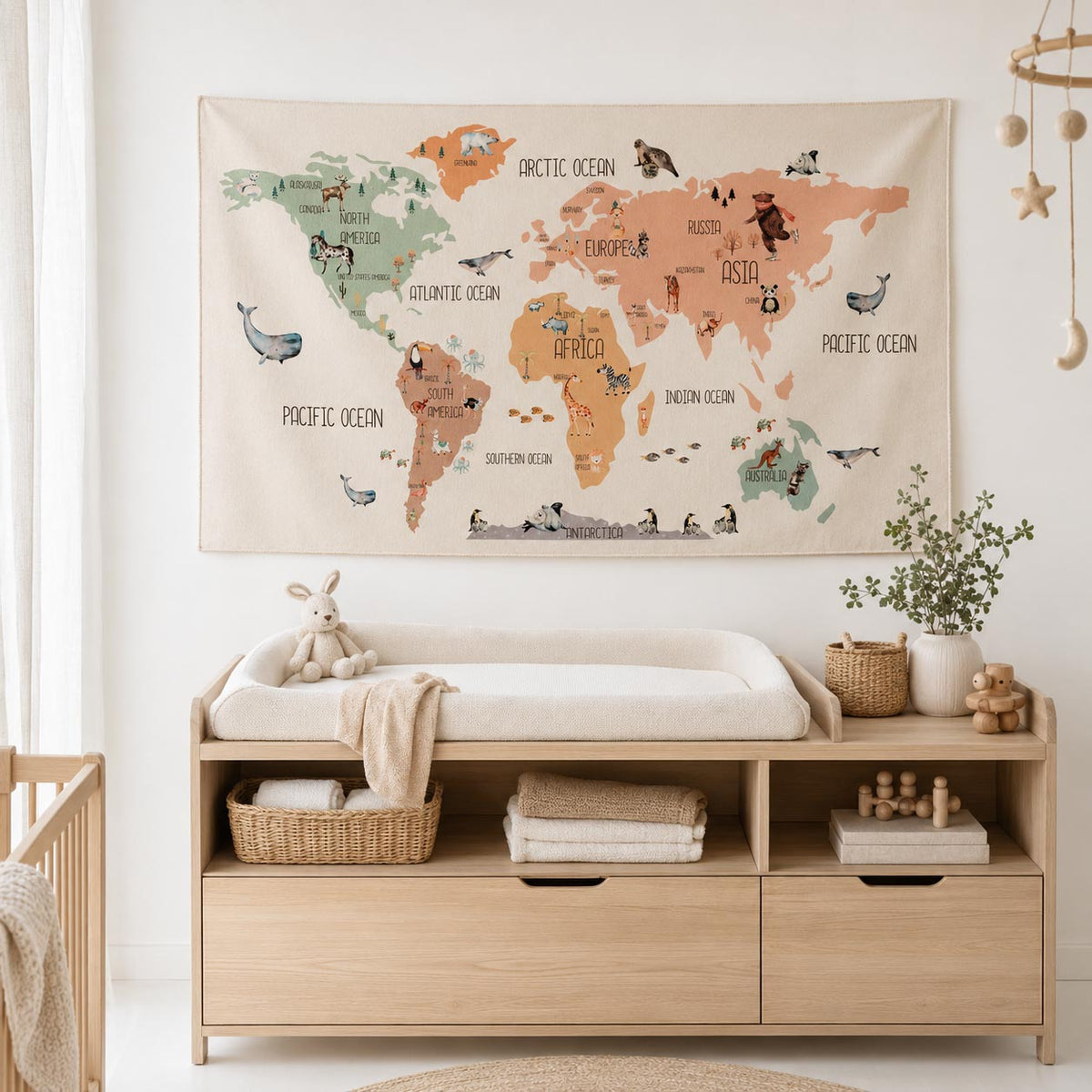Blush World Map Wall Decor product image 10 by Dos Junior