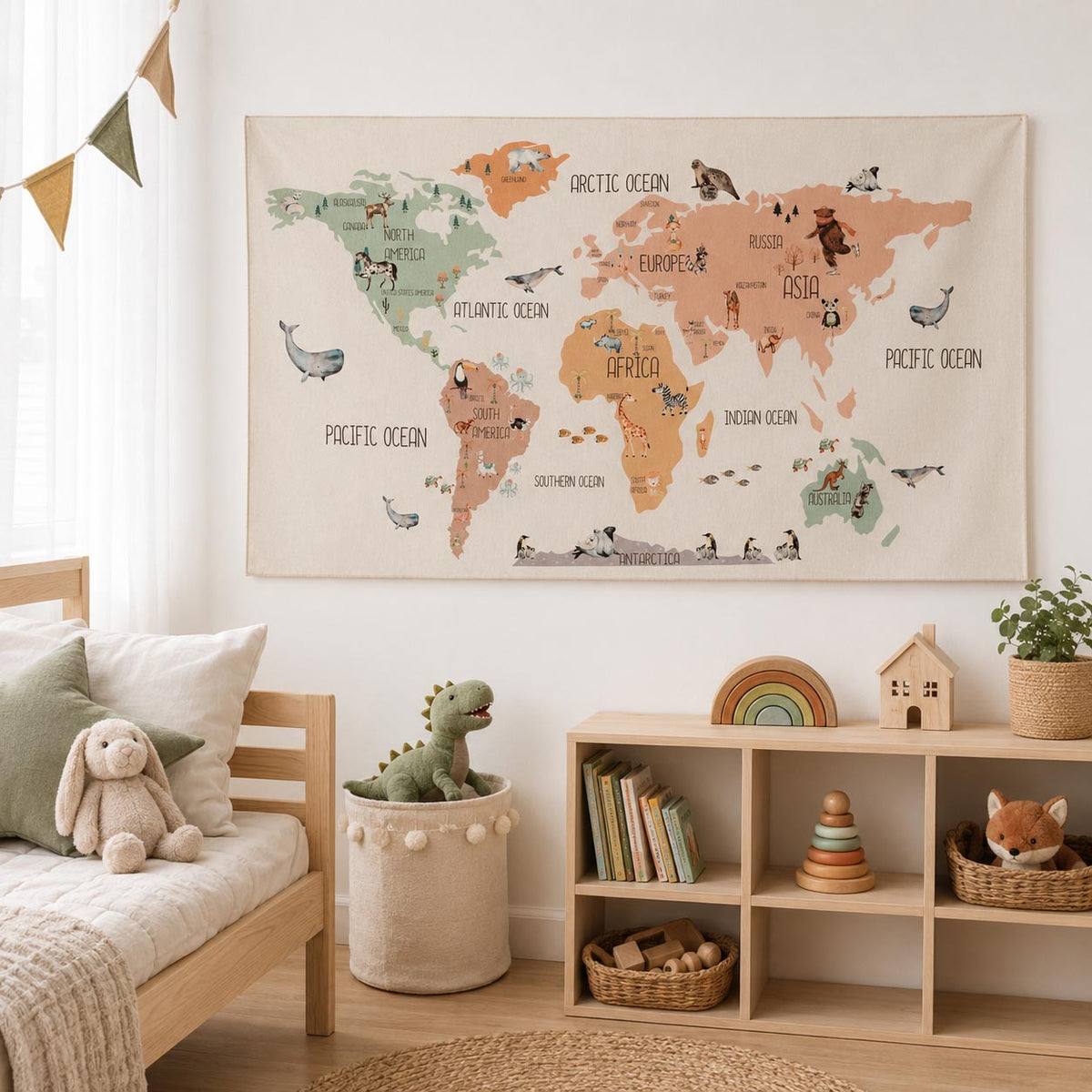 Blush World Map Wall Decor product image 8 by Dos Junior