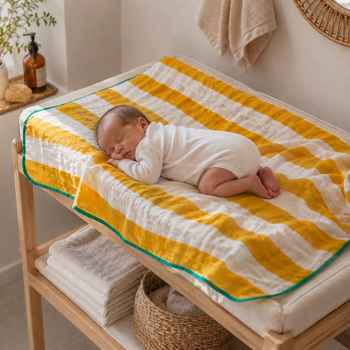 Sunshine Striped Cotton Muslin Wrap product image 6 by Dos Junior