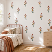 Wildflower Peel and Stick Fabric Wall Decals | Boho