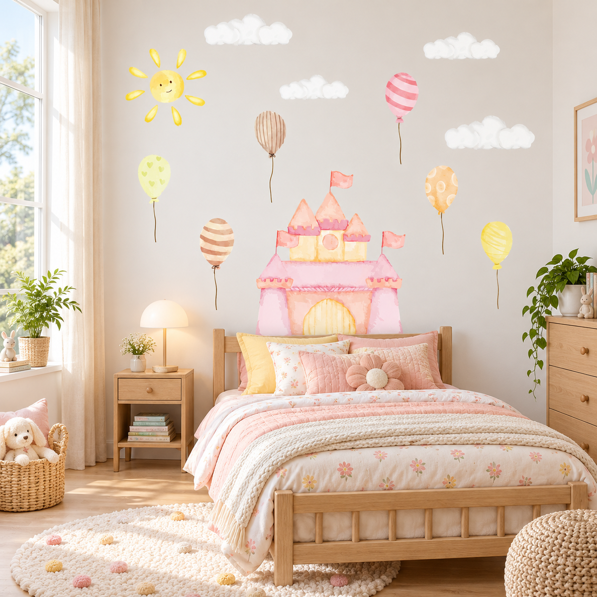 Fairy Rainbow Fabric Wall Decals