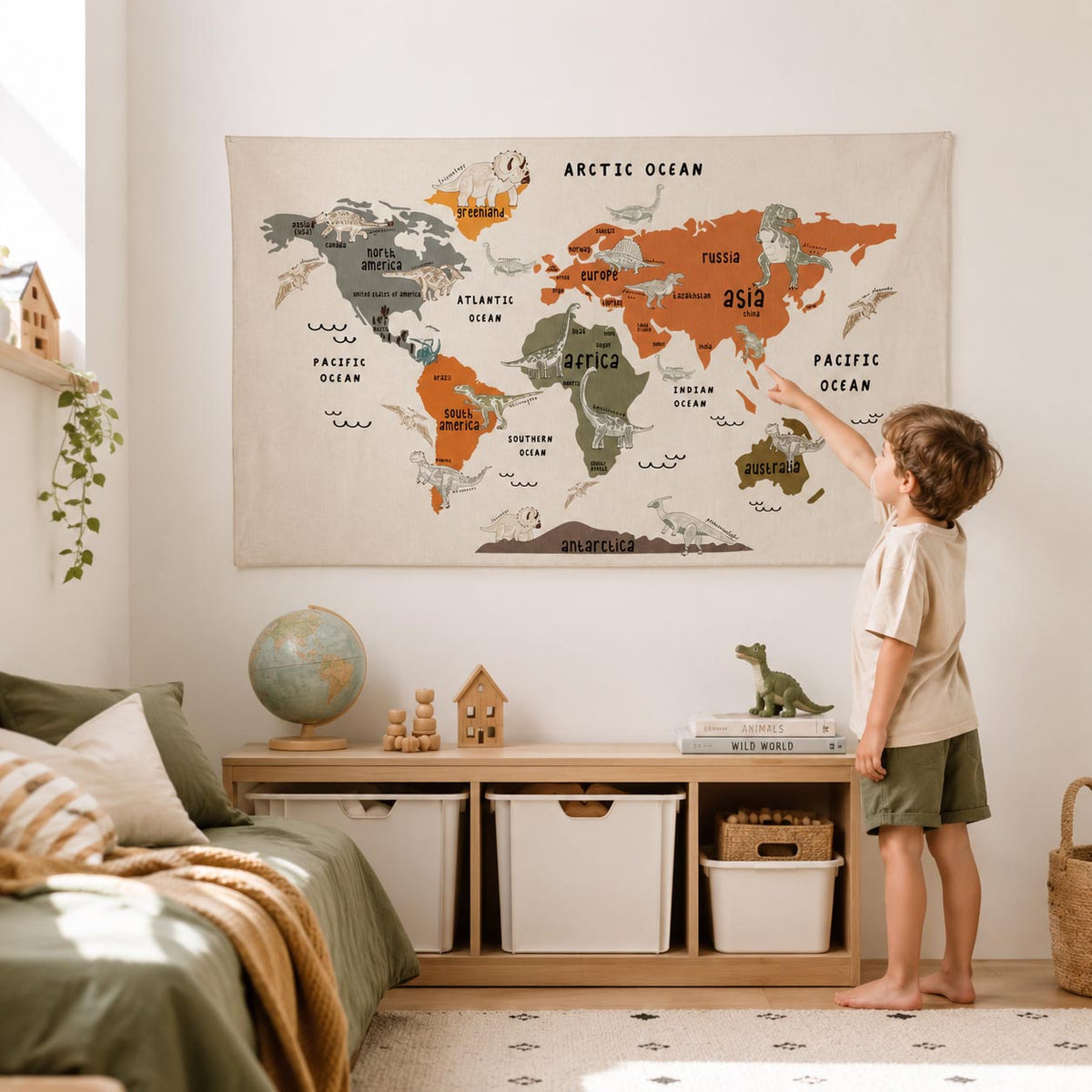 Dino World Map Wall Decor product image 3 by Dos Junior