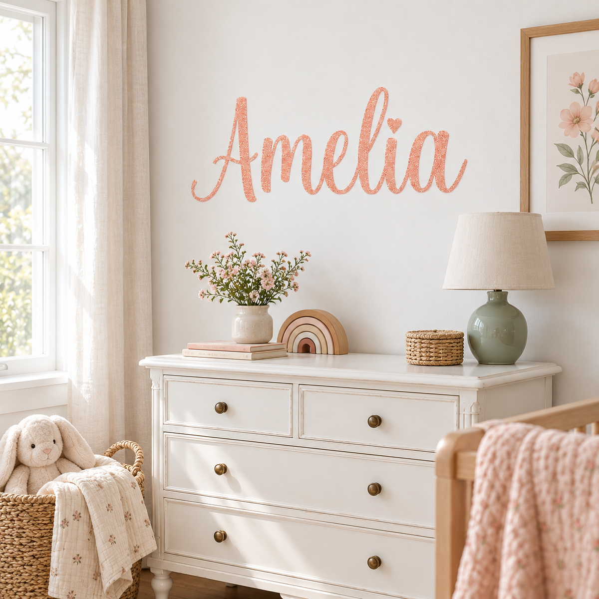 Custom Name Glitter Wall Decal