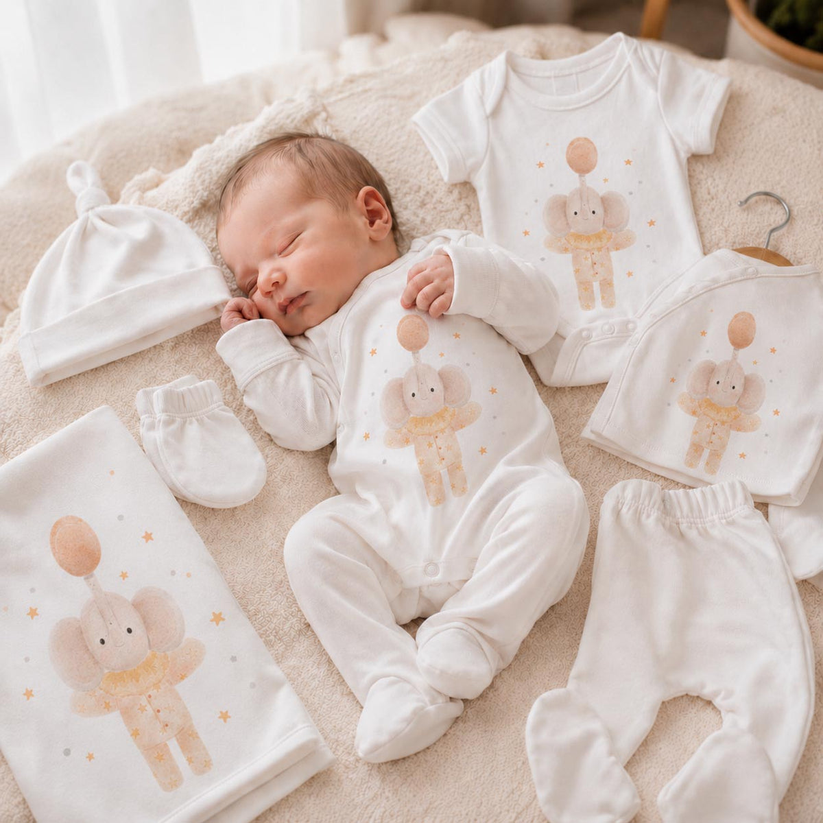 Elephant Newborn Coming Home Outfit Set product image 3 by Dos Junior