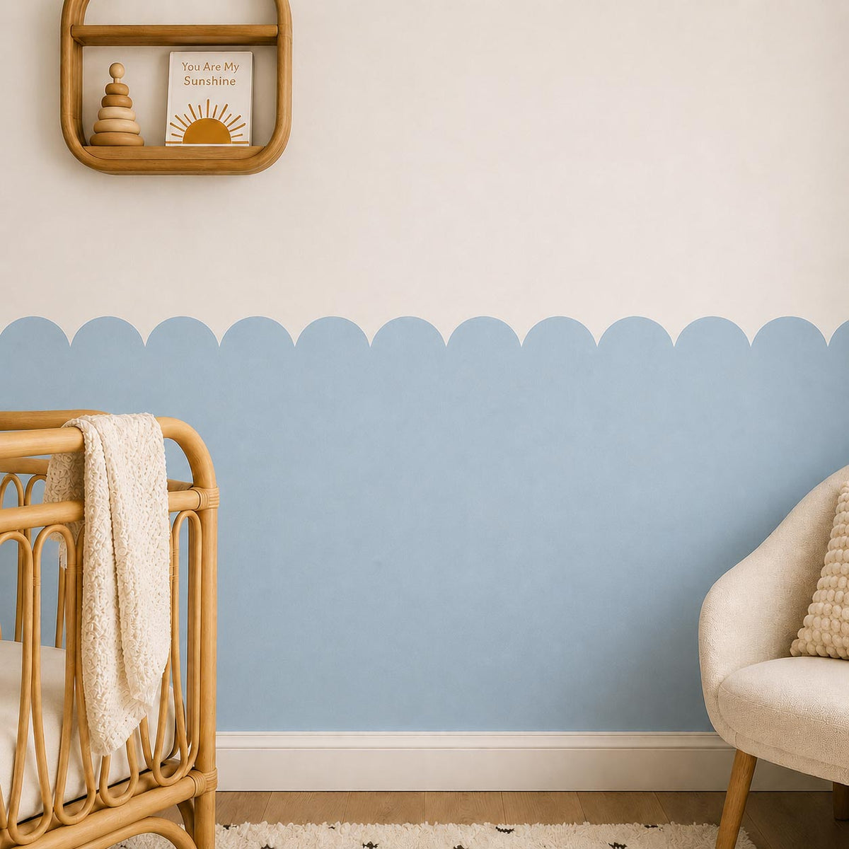 Scalloped Half Wallpaper | Peel and Stick |Removable | Easy to Apply product image 10 by Dos Junior