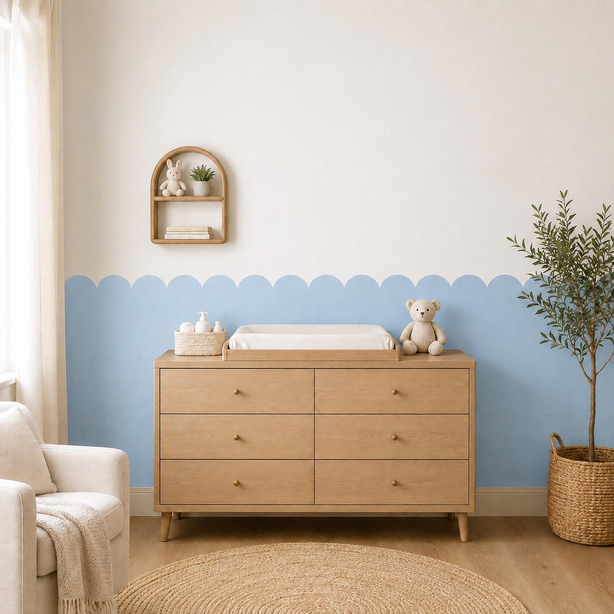 Scalloped Half Wallpaper | Peel and Stick |Removable | Easy to Apply product image 8 by Dos Junior