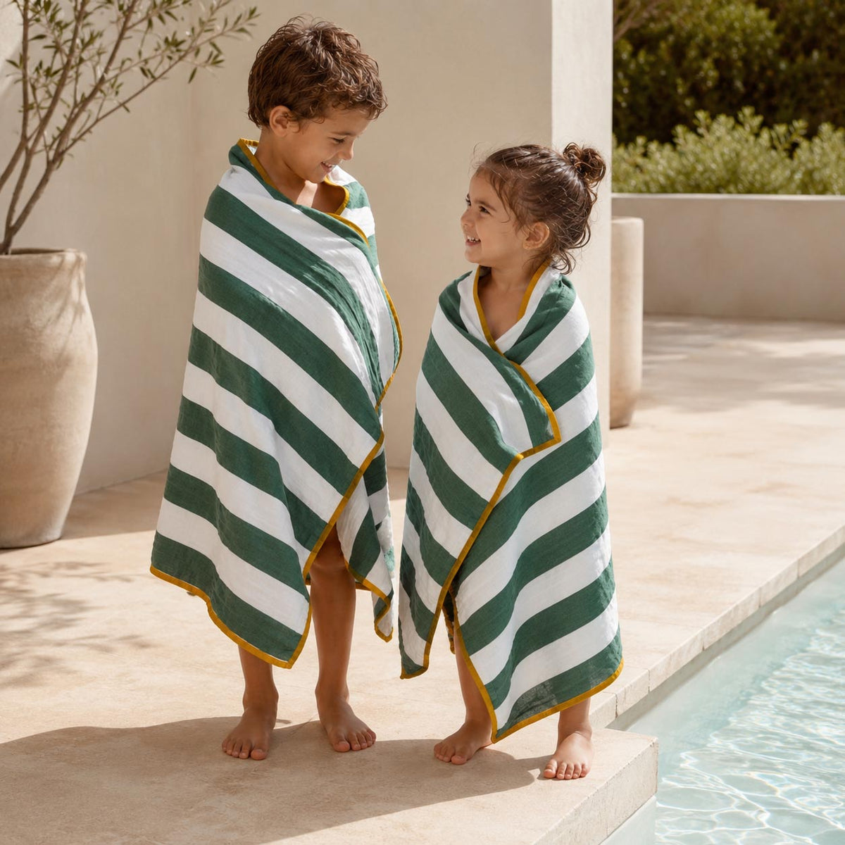 Forest Striped Cotton Muslin Wrap product image 5 by Dos Junior