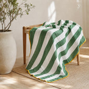 Forest Striped Cotton Muslin Wrap by Dos Junior