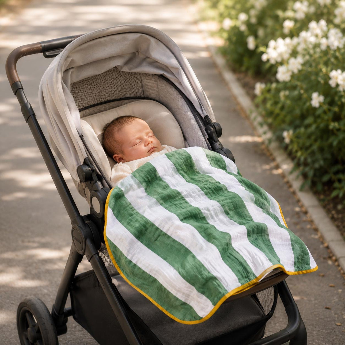 Forest Striped Cotton Muslin Wrap product image 9 by Dos Junior