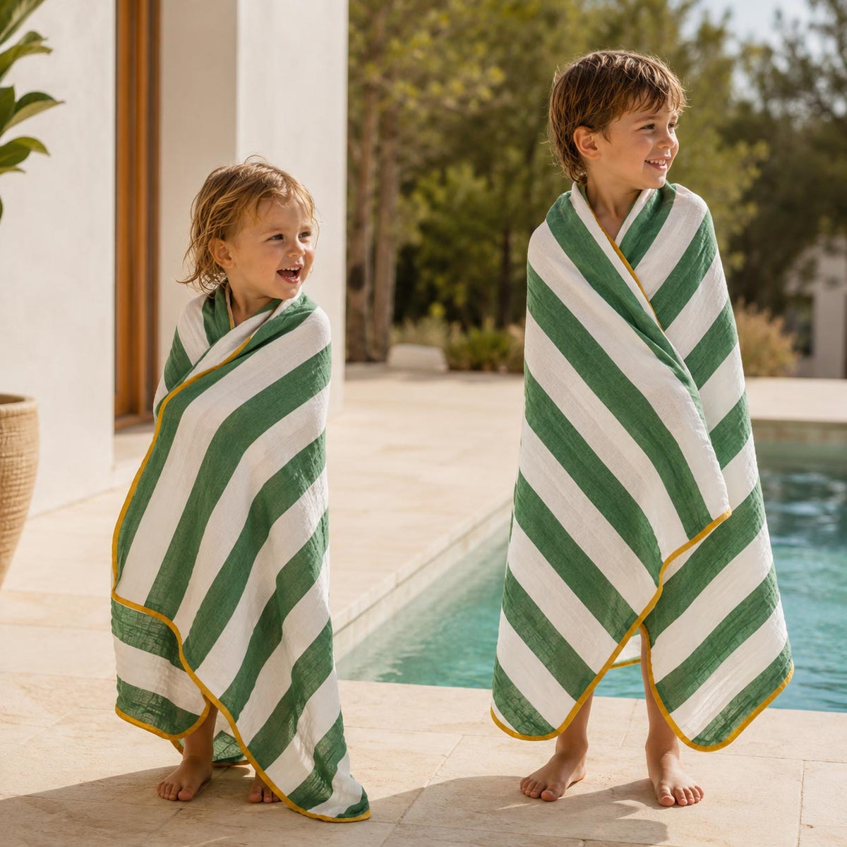 Forest Striped Cotton Muslin Wrap product image 8 by Dos Junior