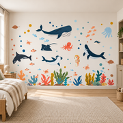 Ocean Animals Fabric Wall Decal