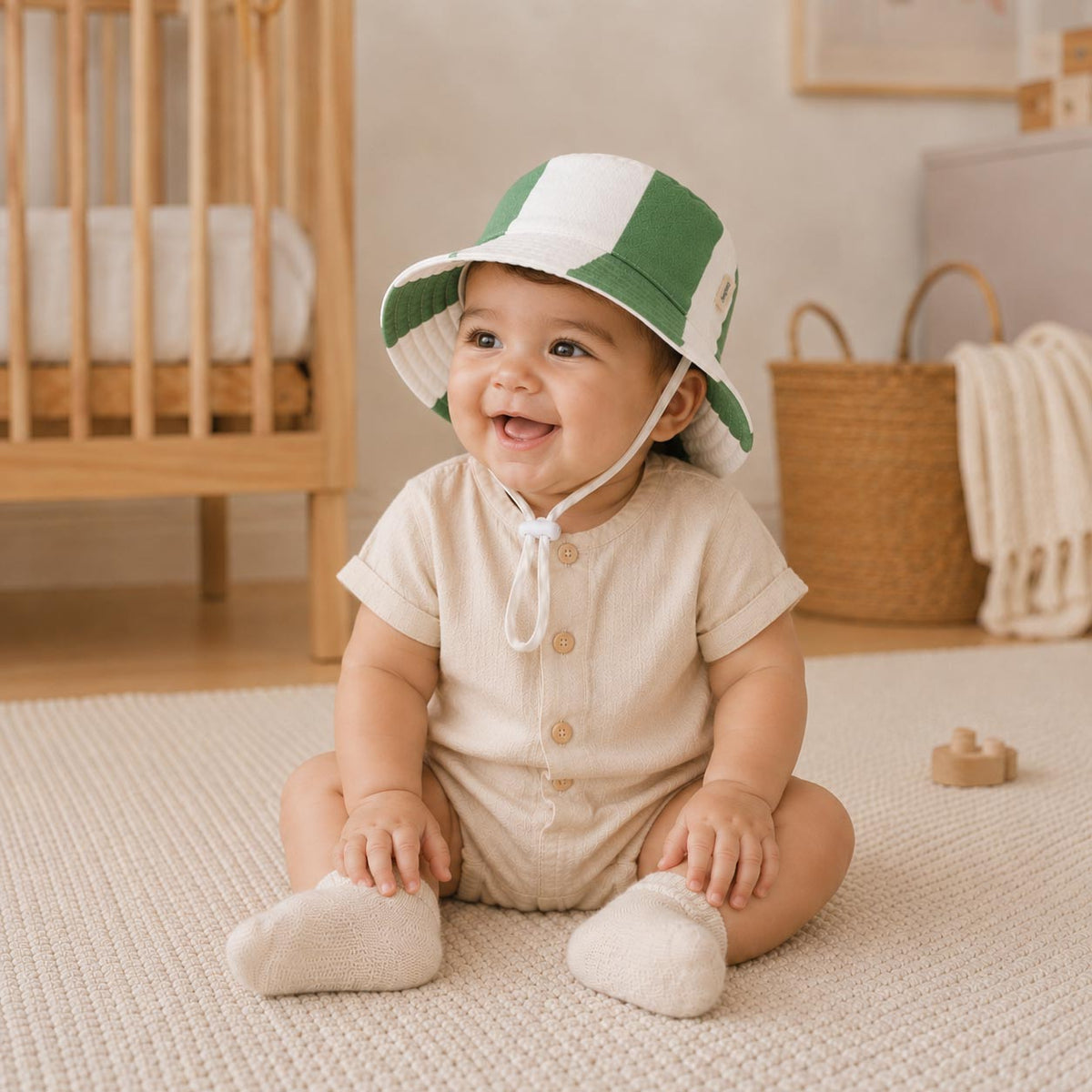 Green Stripe Baby Hat product image 4 by Dos Junior
