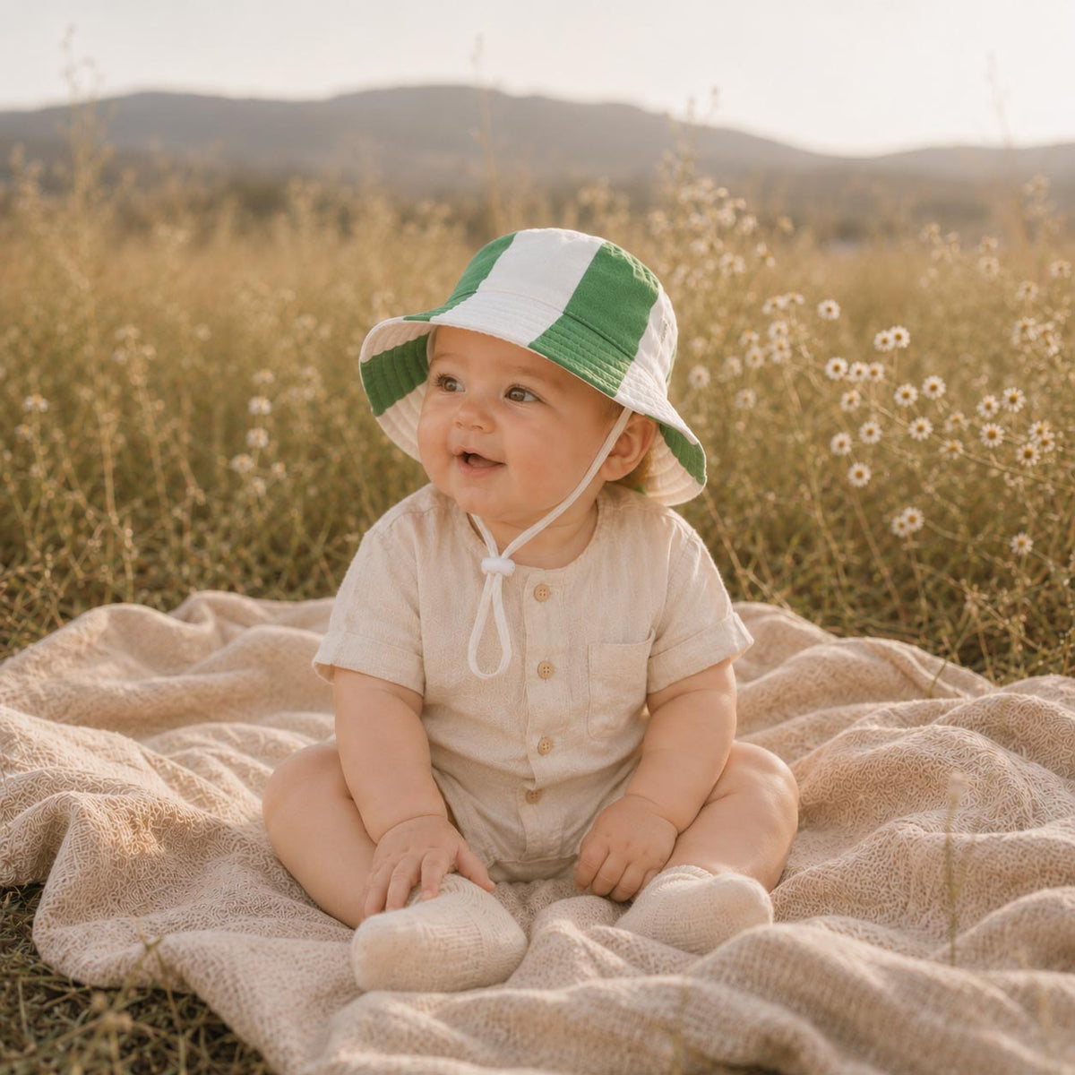 Green Stripe Baby Hat product image 5 by Dos Junior