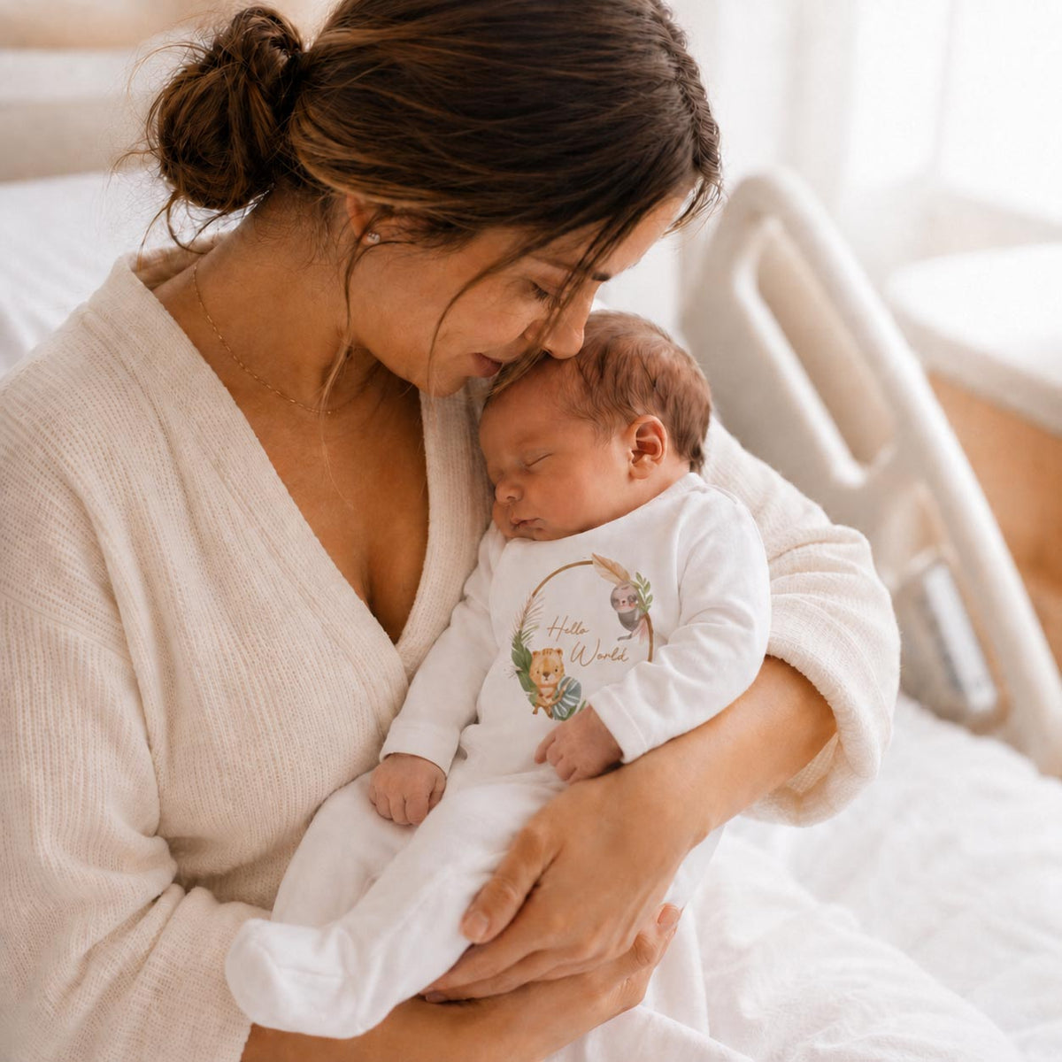 Hello World Newborn Coming Home Outfit Set