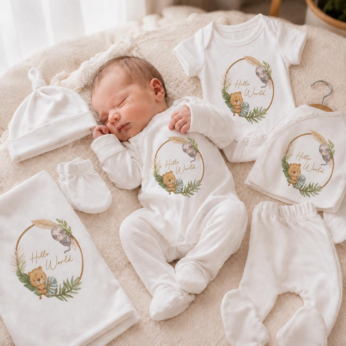 Hello World Newborn Coming Home Outfit Set product image 4 by Dos Junior