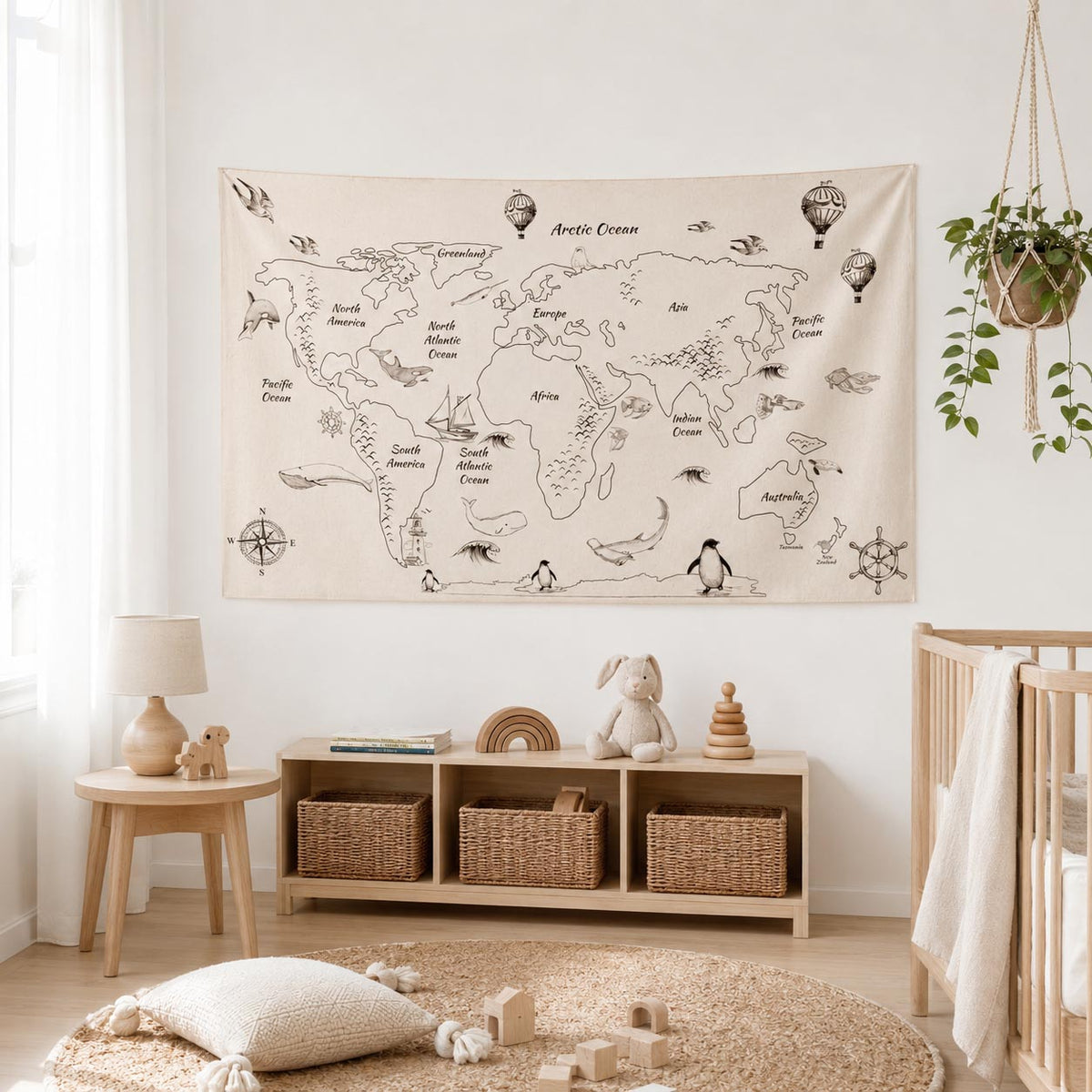 Heritage World Map Wall Decor by Dos Junior