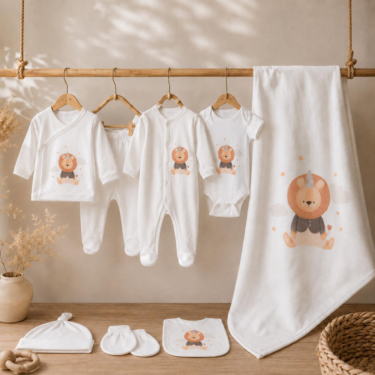 Lion Newborn Coming Home Outfit Set by Dos Junior
