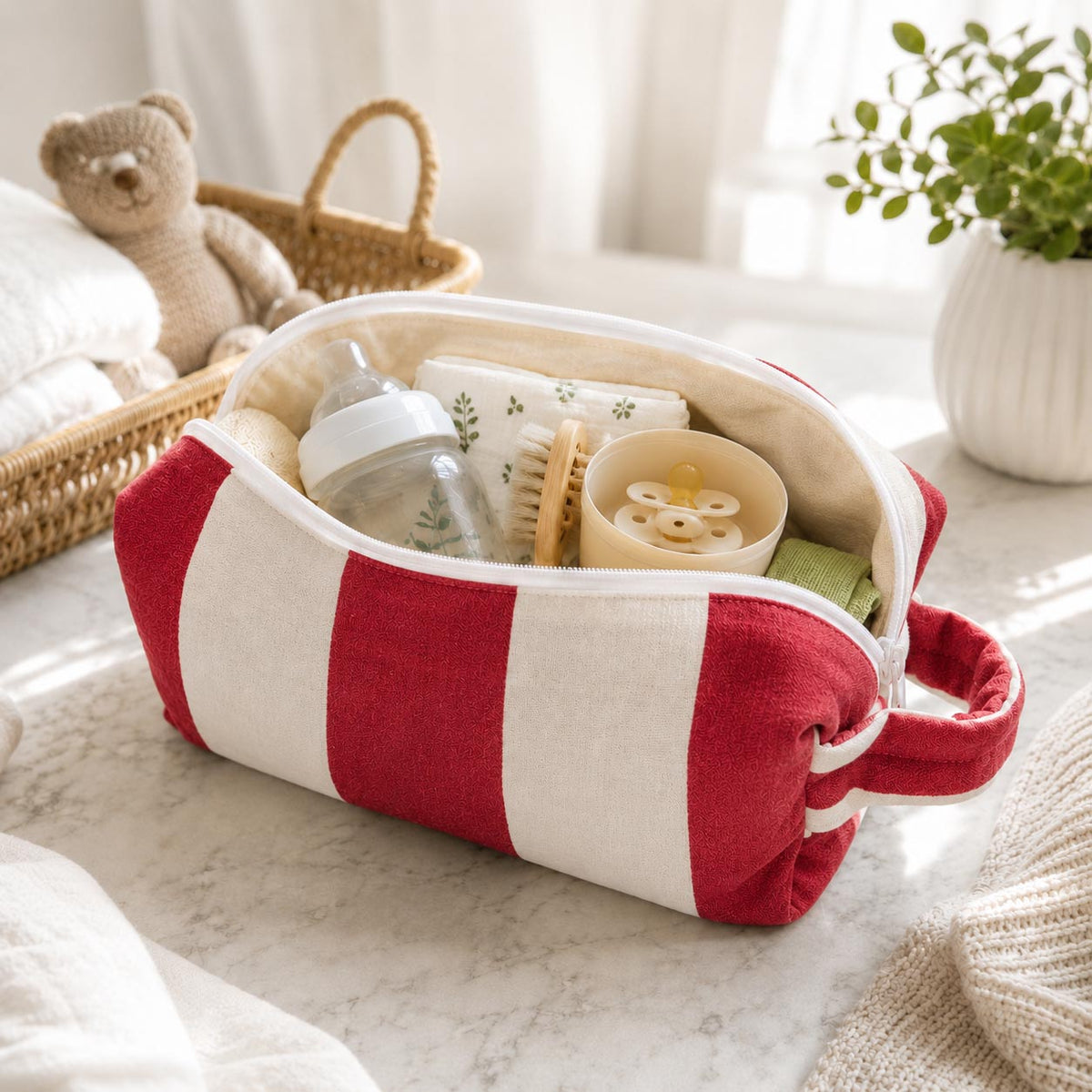 Mom & Baby Red Diaper Pouch product image 2 by Dos Junior