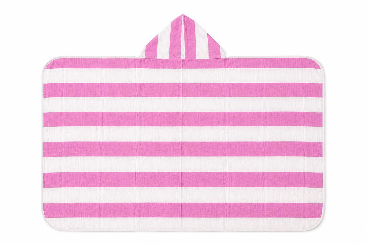 Multi-Purpose Striped Pink Hooded Towel & Blanket product image 4 by Dos Junior