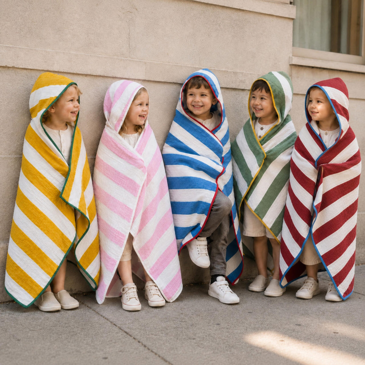 Multi-Purpose Striped Shine Hooded Towel & Blanket product image 6 by Dos Junior