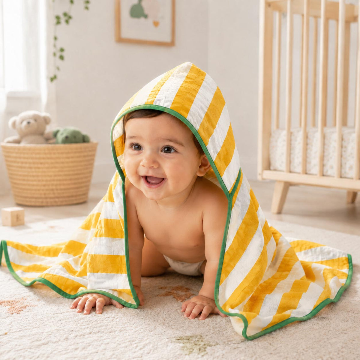 Multi-Purpose Striped Shine Hooded Towel & Blanket product image 2 by Dos Junior