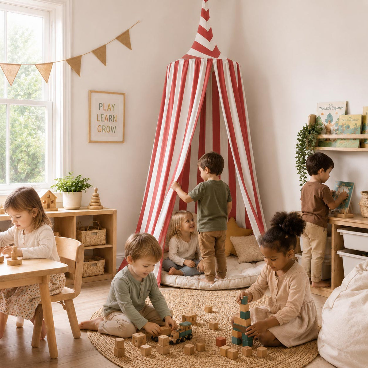 Kids Room Stripe Circus Canopy product image 8 by Dos Junior