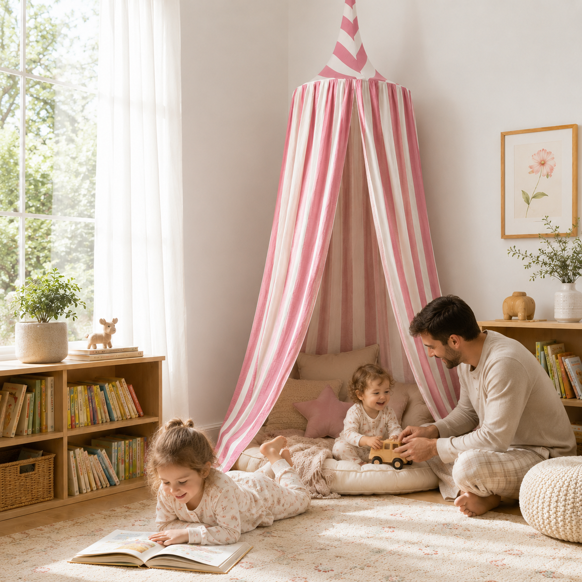 Kids Room Stripe  Princess Canopy