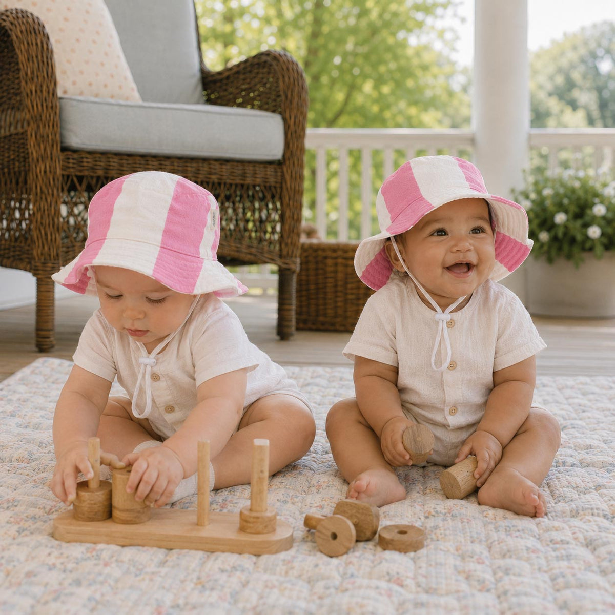 Pink Stripe Baby Hat product image 3 by Dos Junior