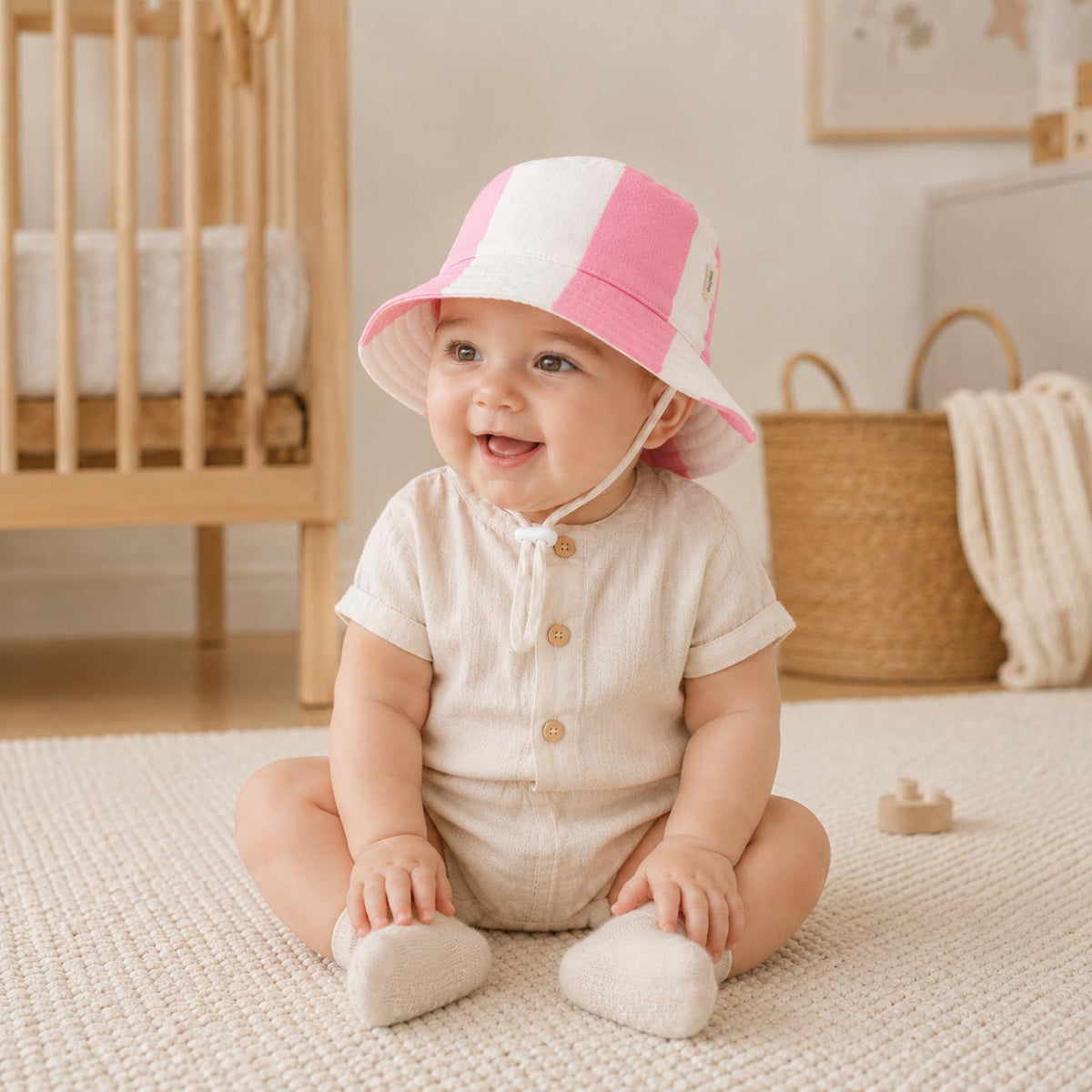 Pink Stripe Baby Hat product image 4 by Dos Junior