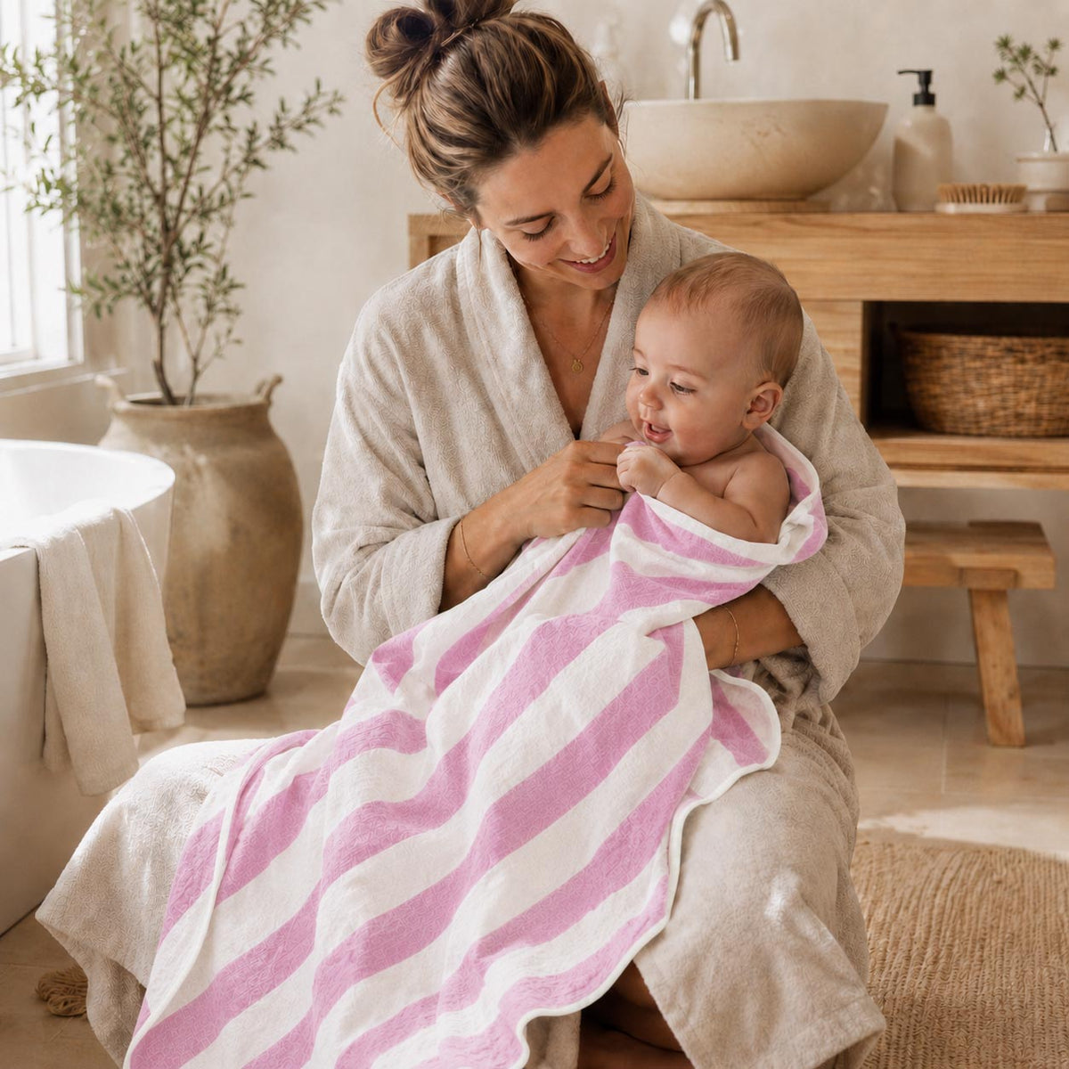 Princess Striped Cotton Muslin Wrap product image 4 by Dos Junior