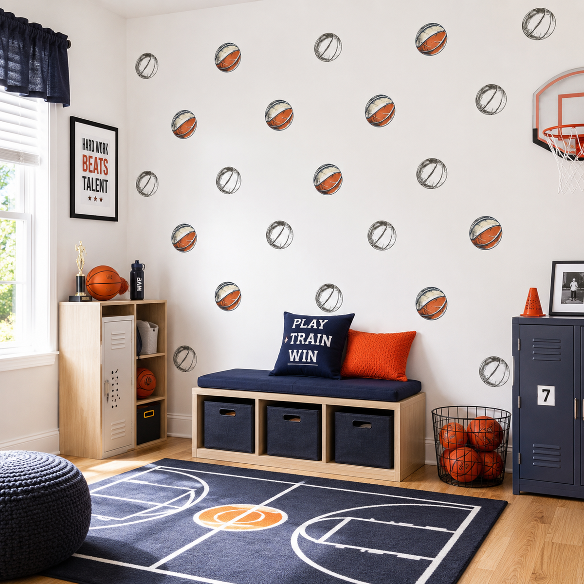 Basketball Fabric Wall Decals for Kids Room product image 5 by Dos Junior