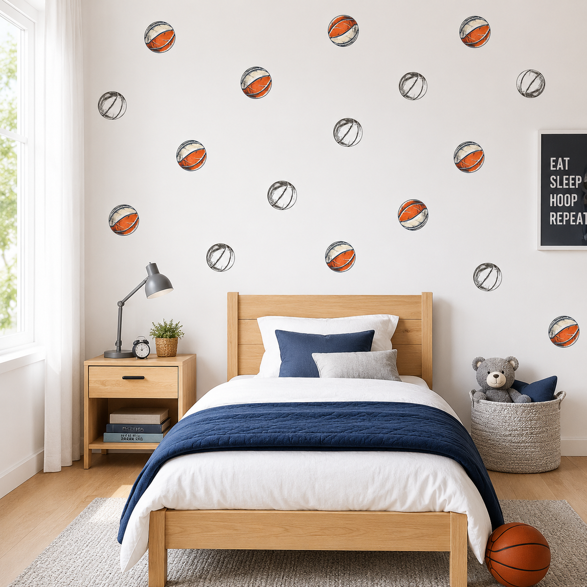 Basketball Fabric Wall Decals for Kids Room product image 2 by Dos Junior