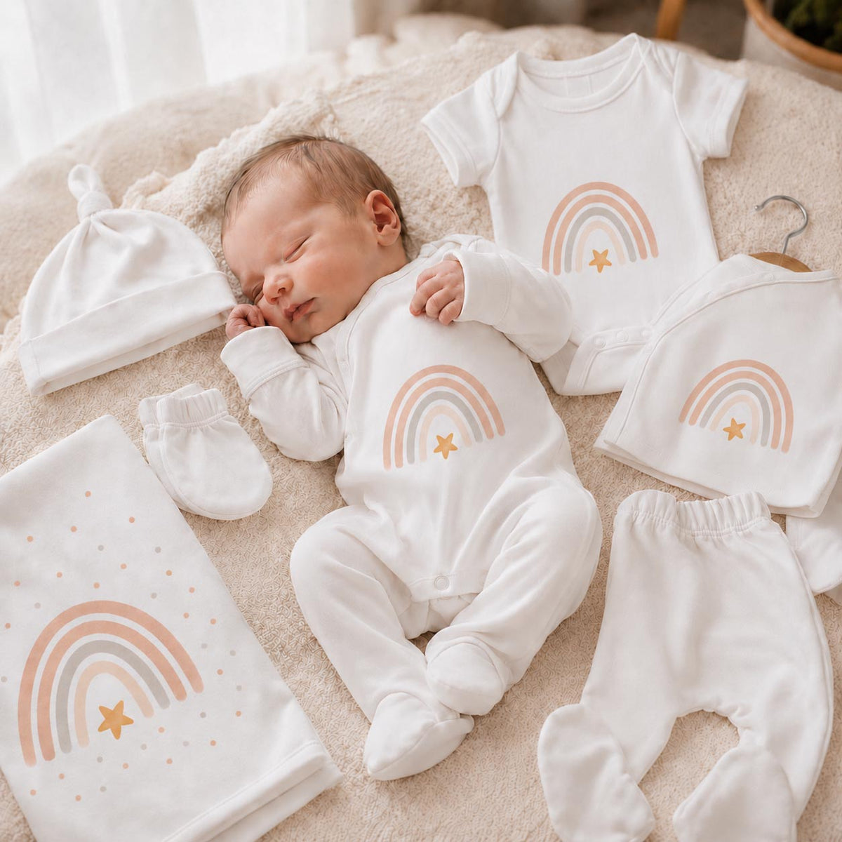 Rainbow Newborn Coming Home Outfit Set product image 2 by Dos Junior