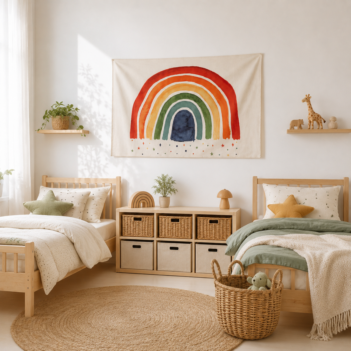 Rainbow Fabric Wall Hanging