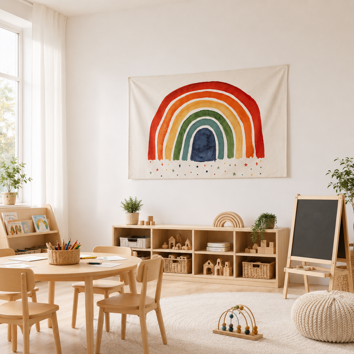 Rainbow Fabric Wall Hanging
