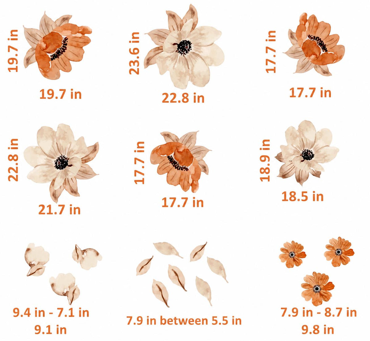 Boho Large Flower Textile Decals product image 5 by Dos Junior