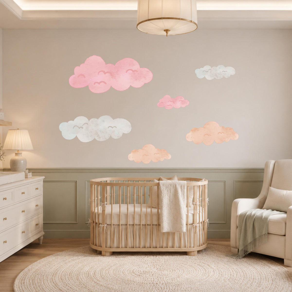 Dreamy Big Clouds Textile Decal