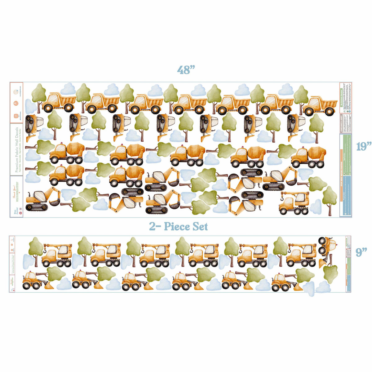Construction Vehicles Textile Decal product image 5 by Dos Junior