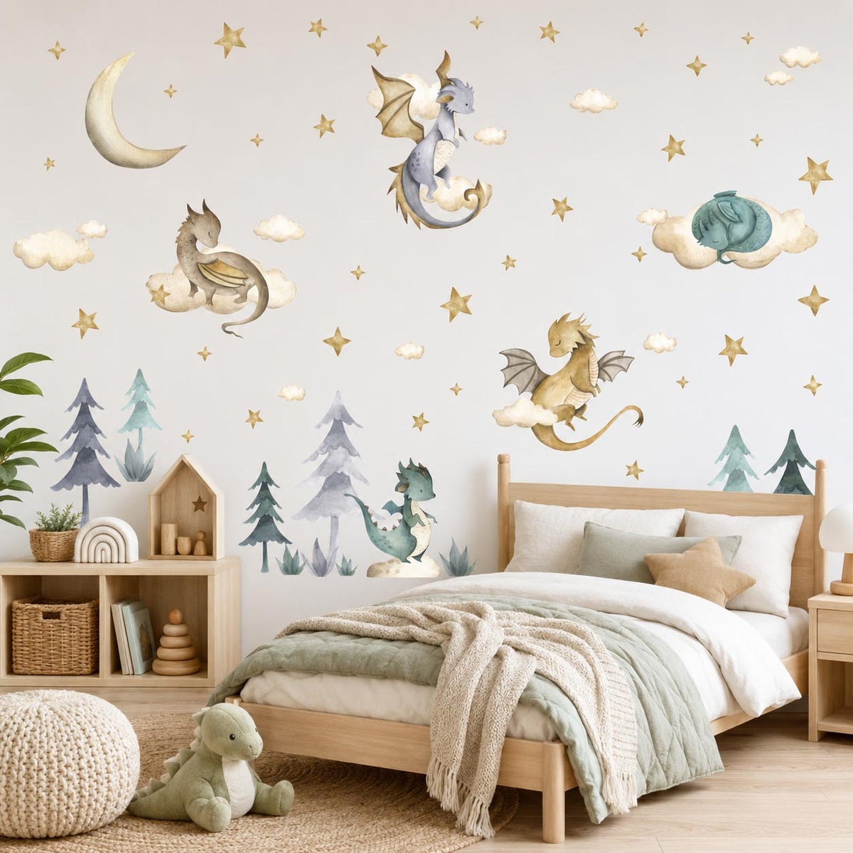Fire Dragon Textile Decal