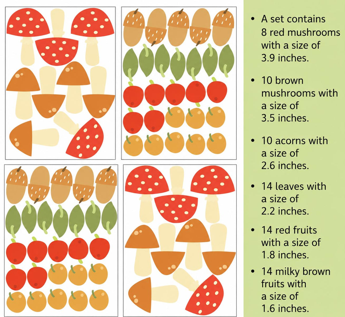 Mini Mushrooms Textile Decal product image 6 by Dos Junior