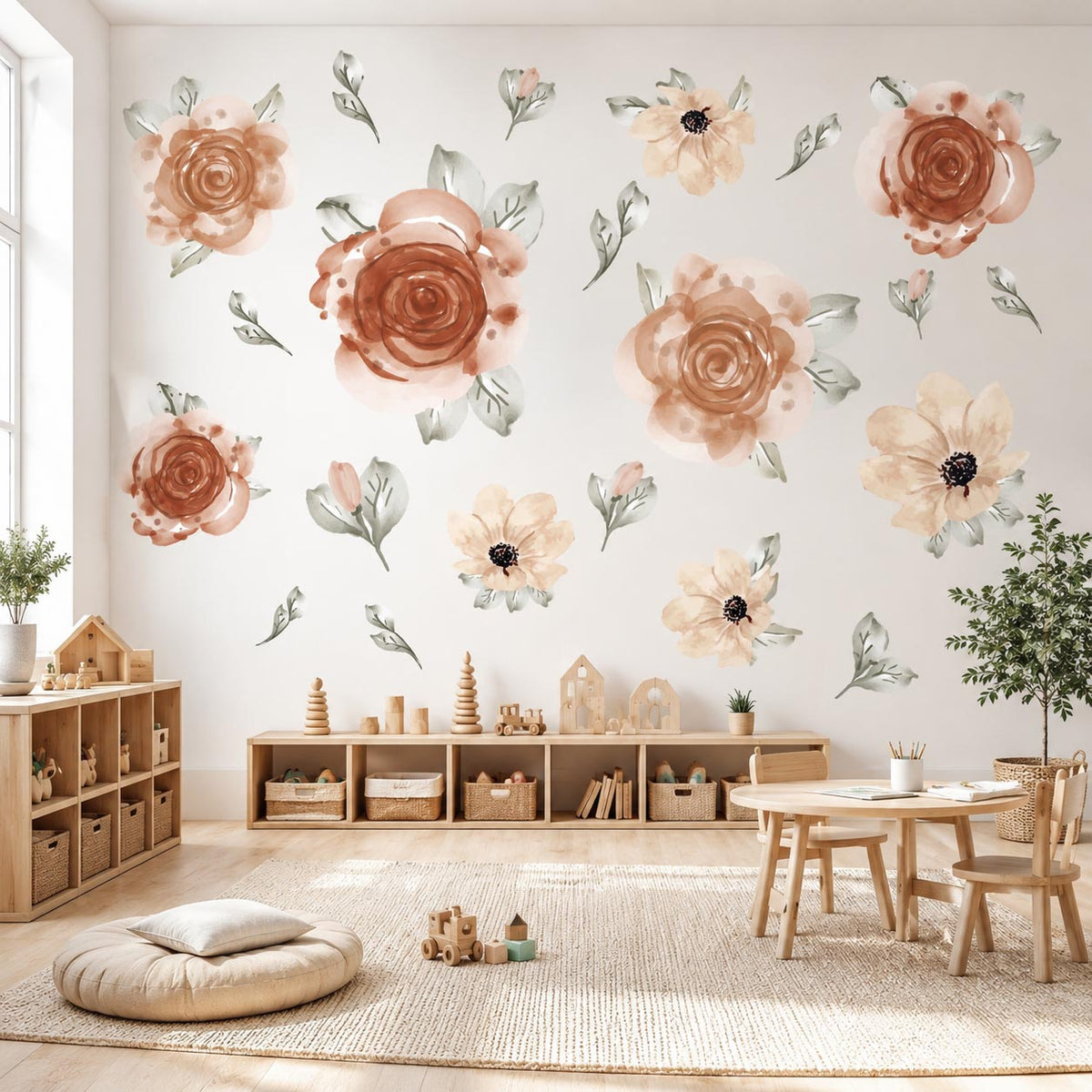 Large Flower Textile Decals by Dos Junior