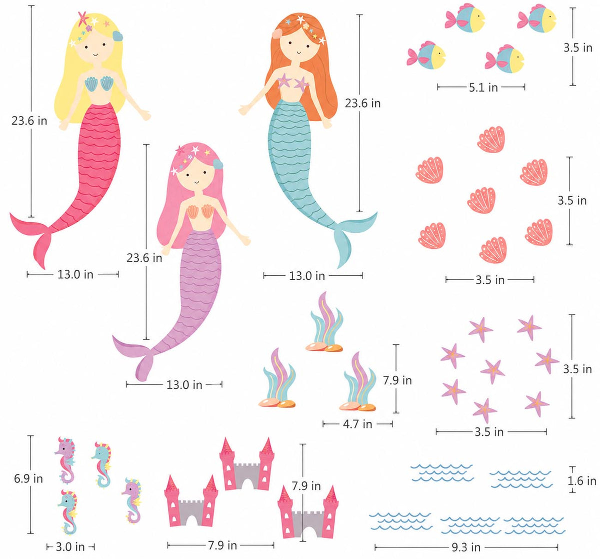 Mermaid Wall Decals product image 7 by Dos Junior